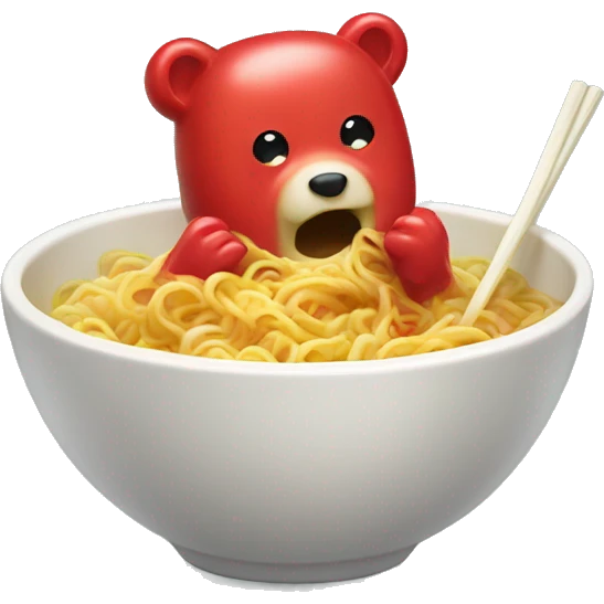 Gummy bear eating ramen  emoji