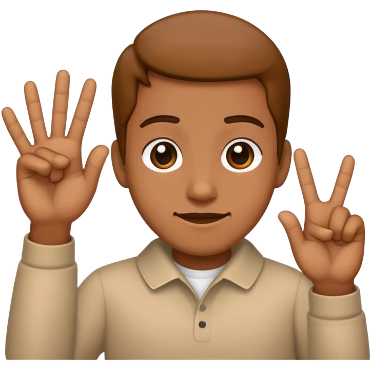 3 fingers emoji