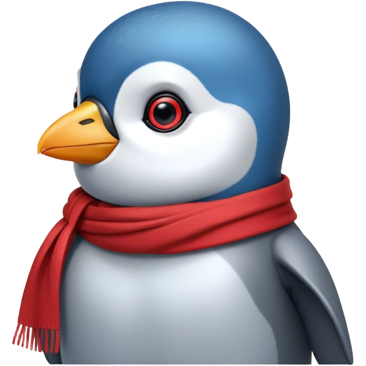 I am JLGX, a robotic blue penguin with blue fur and black eyes, I have a yellow knob on the back of my head I have a grey chest and a red scarf, I love hot cocoa and winter, I also am really nice and love hugs but when it comes to battle I get laser eyes and my eyes turn red so if you want to fight I’d recommend not to* emoji