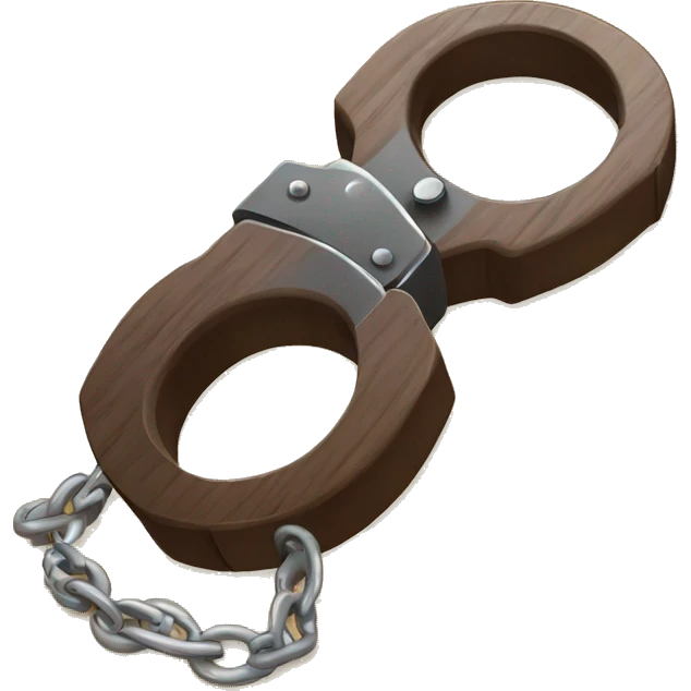 wooden handcuffs emoji