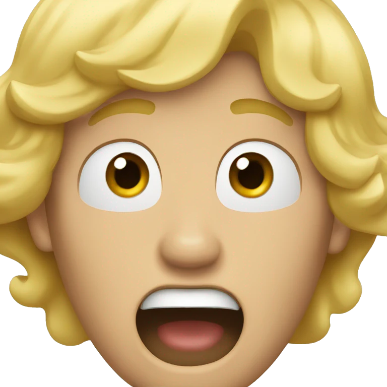 A blonde man screaming emoji