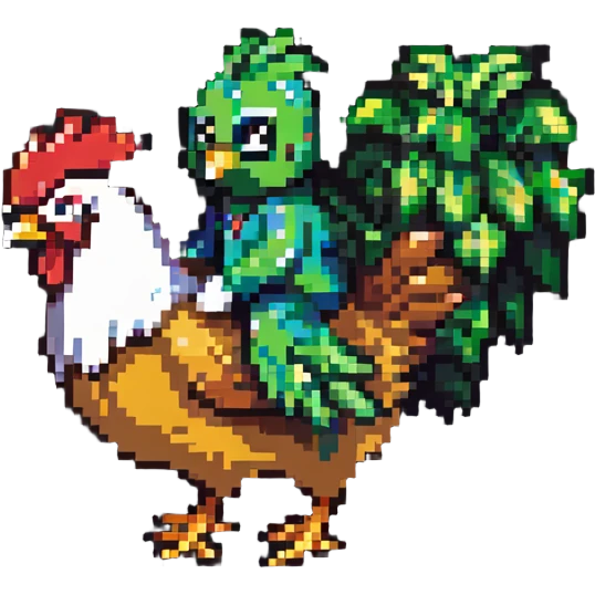 creeper riding a chicken emoji
