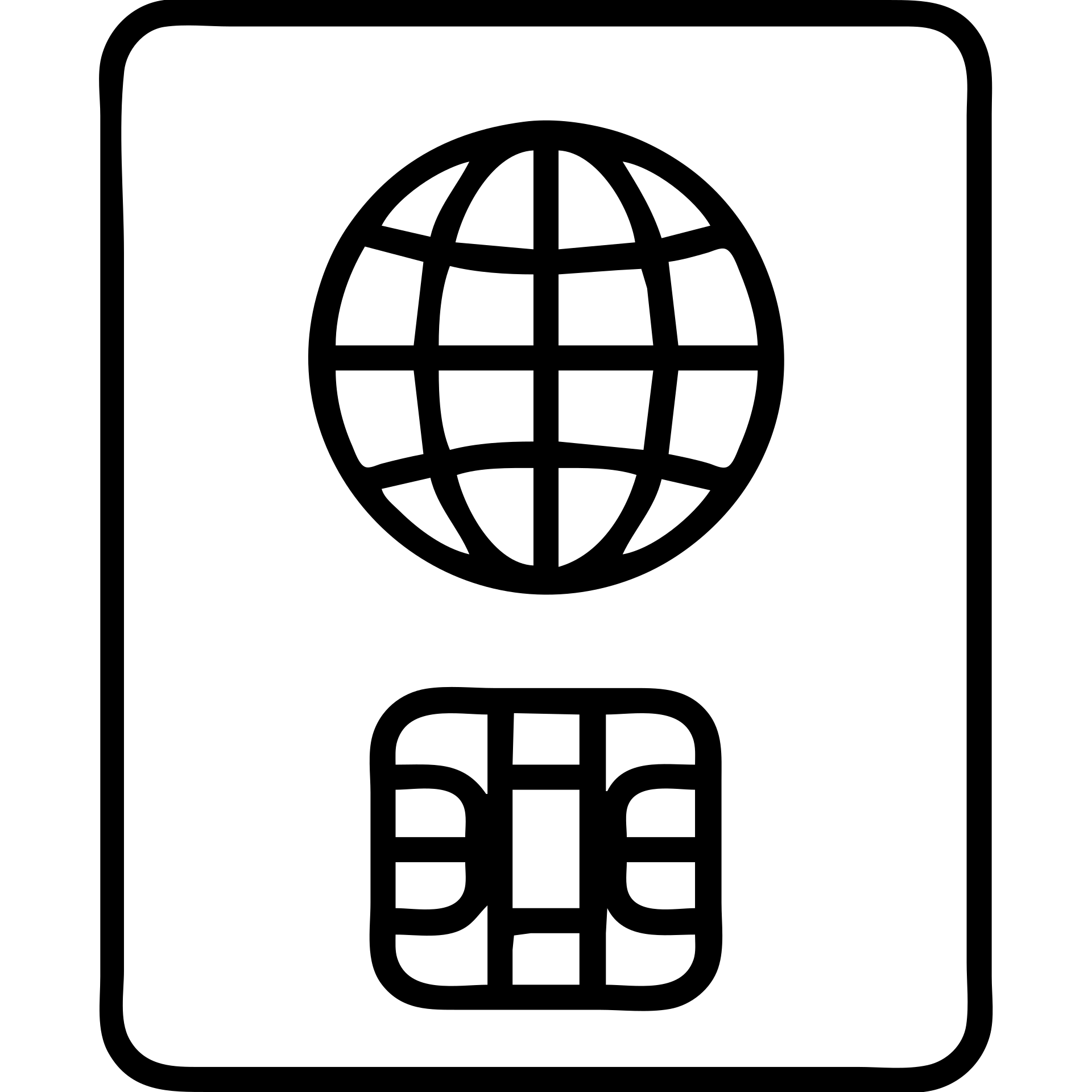 passport with a chip, simple and clear icon style emoji