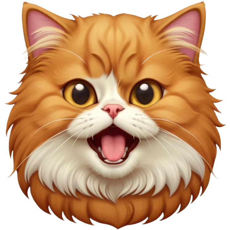 cinematic-adorable-big-eyed-fluffy-ginger-persian-cat-portrait-emoji,-head-tilted-playfully-with-a-cute,-exaggerated-yawn,-fluffy-ginger,-simplified-yet-irresistibly-cute-features emoji
