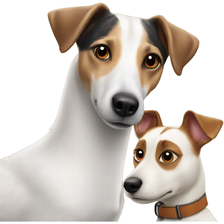 Goose and jack russel emoji