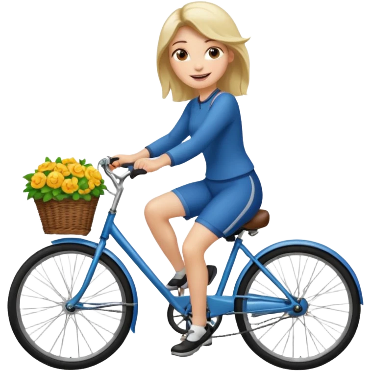 Wife being impatient on a bicycle emoji