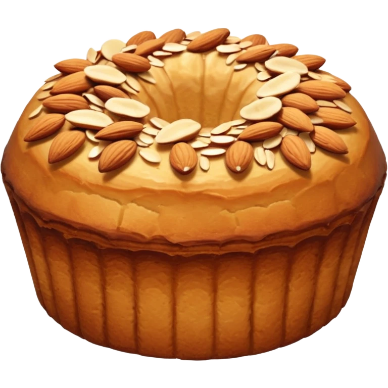 Alsacian kougelhopf with almonds on the top emoji
