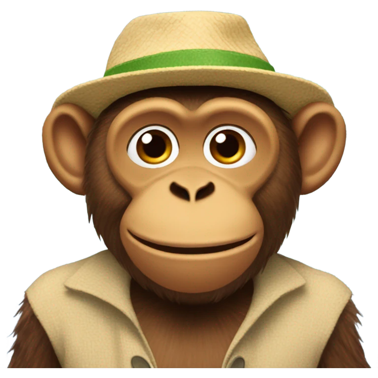 Monkey wearing a cocomelon hat emoji
