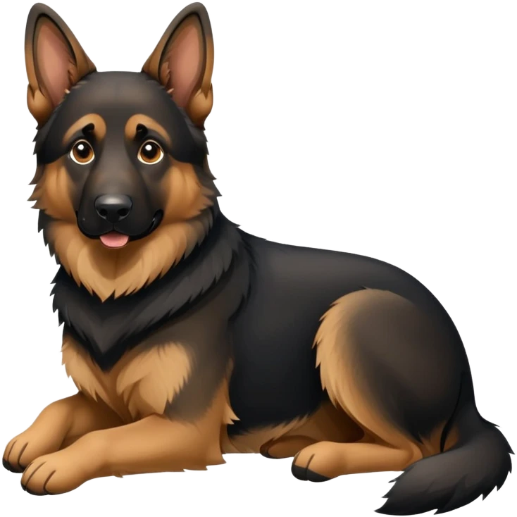 Black tan german shepherd stting emoji