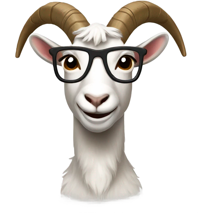 Nerd goat emoji