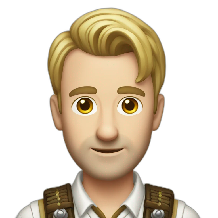 David Mitchell lederhosen emoji