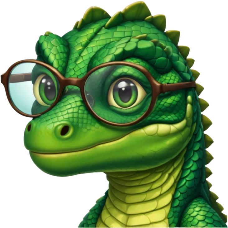 reptile with glasses emoji