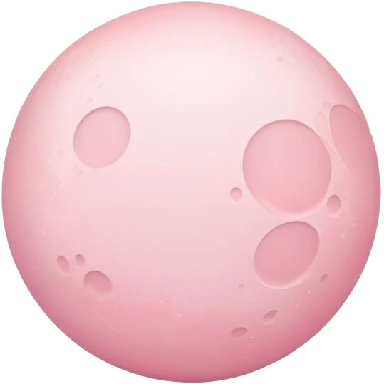 pastel pink moon emoji