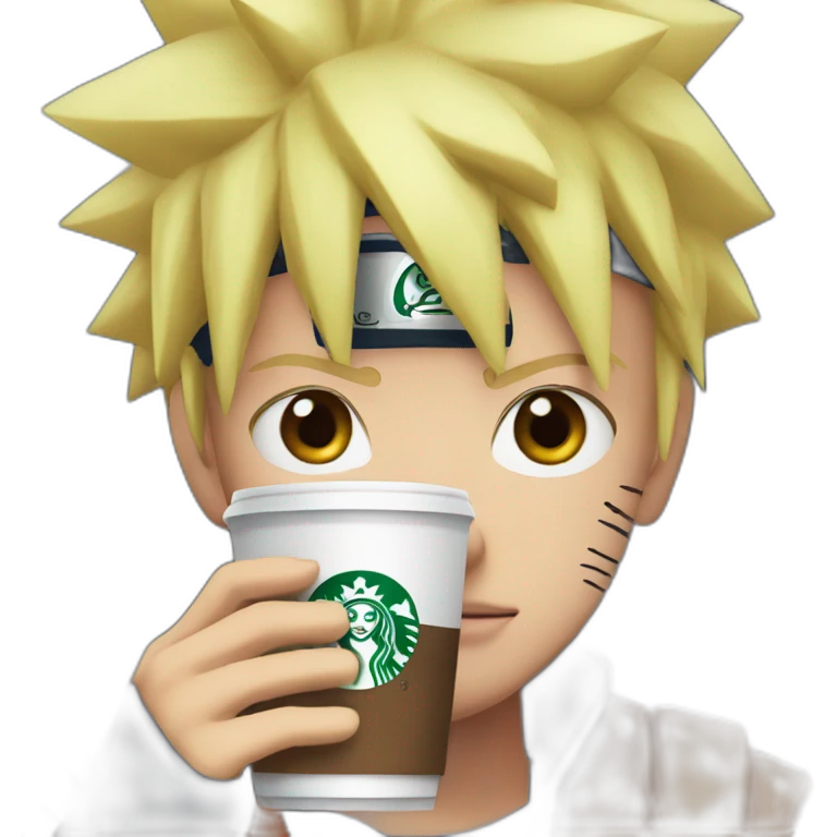 naruto drinks starbucks emoji