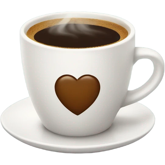 cup of coffee with a little heart emoji
