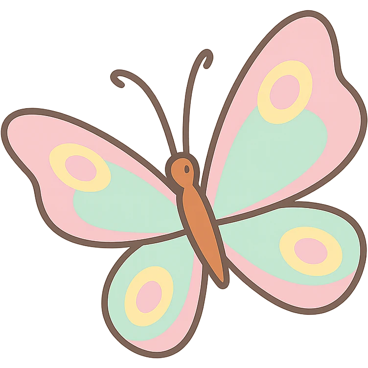 Remove the background, keep only the butterfly in delicate pastel colors with no background. emoji