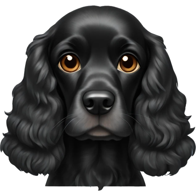 Black cocker spaniel emoji