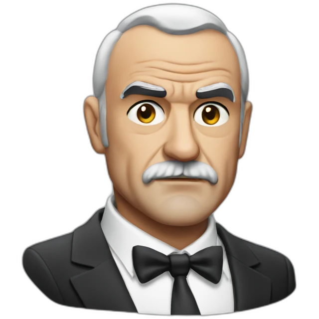 sean connery serious cartoon wearing suit emoji