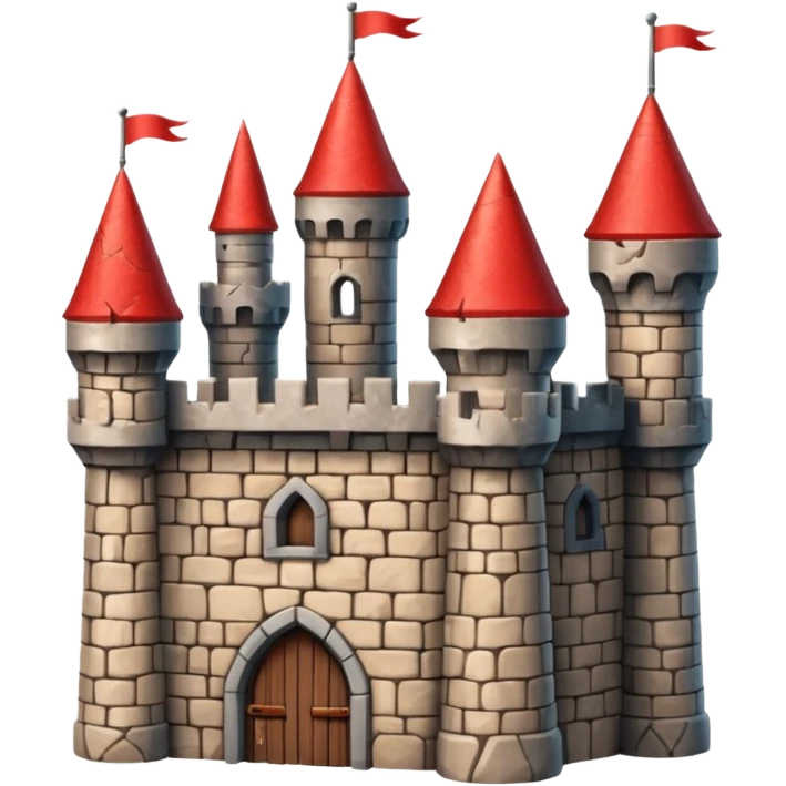castle turrets with red tops emoji