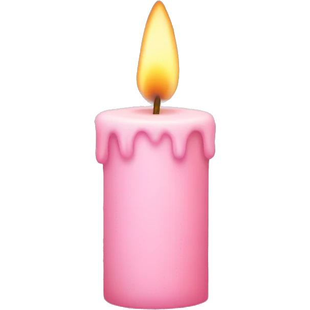 light pink candle emoji