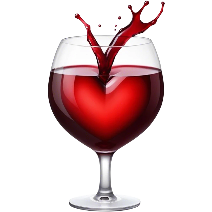 Heart of red wine emoji
