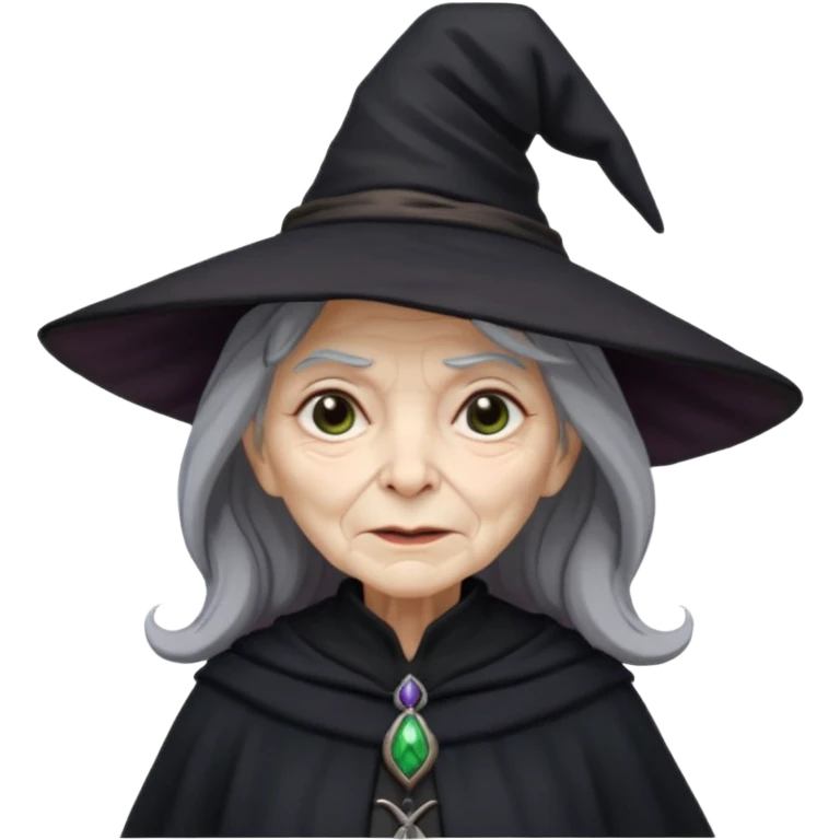 dark old witch with witch hat emoji