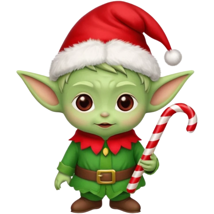 baby yoda christmas elf emoji