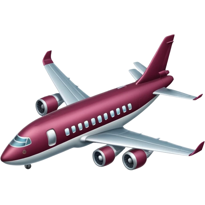 Burgundy color Airplane emoji