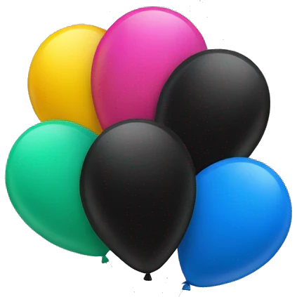 Black ballons emoji