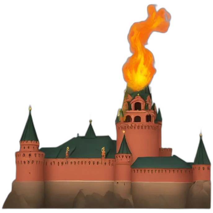 Kremlin burning emoji
