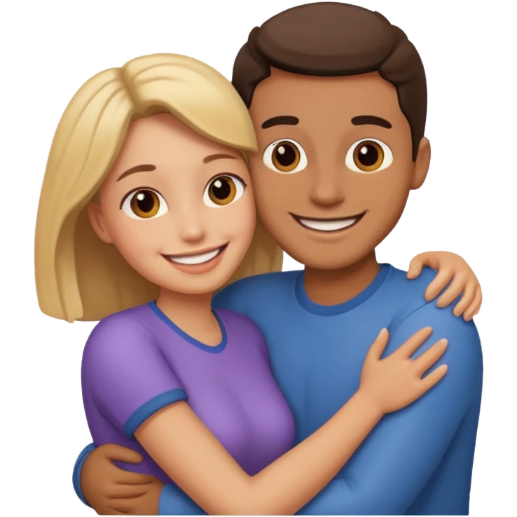 public display of affection, couple hugging emoji