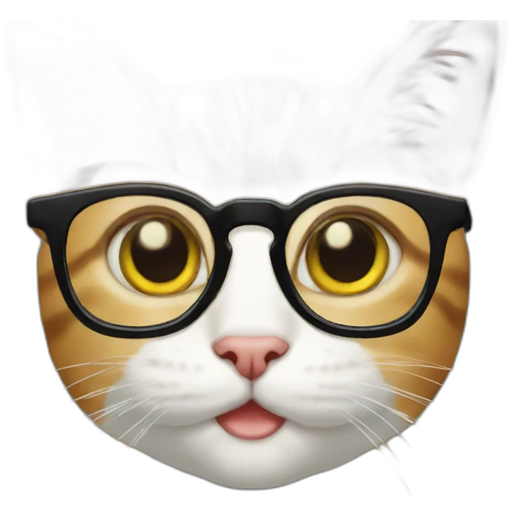 Cat wish glasses emoji