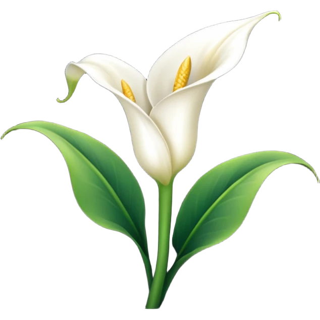 Black star Calla lily emoji