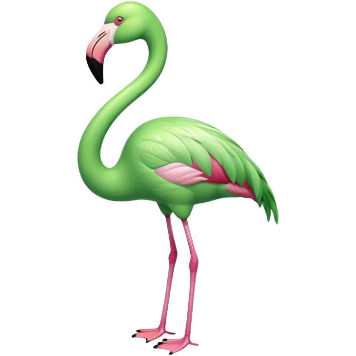 green flamingo emoji