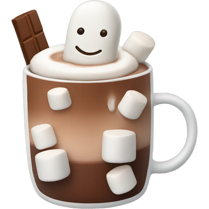 Hot chocolate with marshmallows  emoji