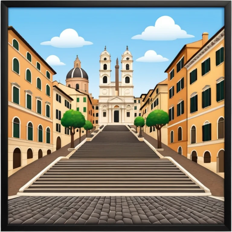 piazza di spagna view from up above
no square style no frame png style 
no squared only building emoji