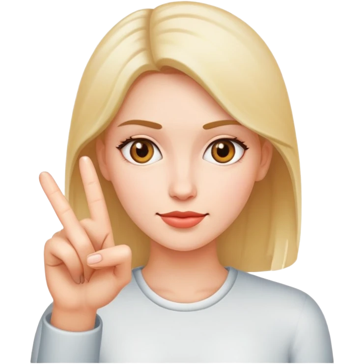 Two fingers with a lady emoji