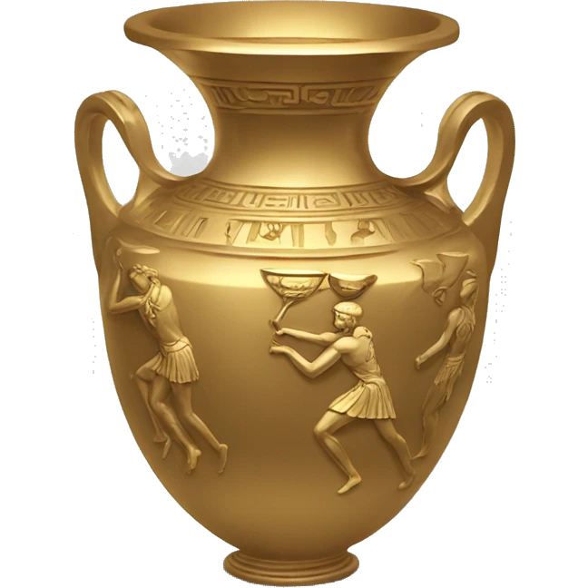 ancient greek vase in gold  emoji