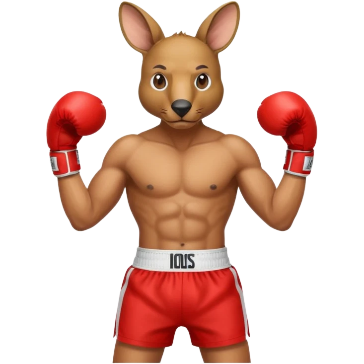 Kangaroo boxer emoji