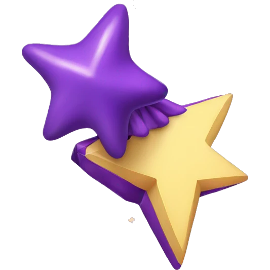 Purple shooting star emoji