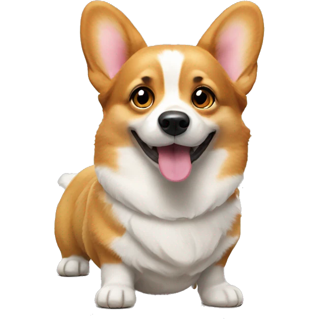 Corgi dog says hi emoji