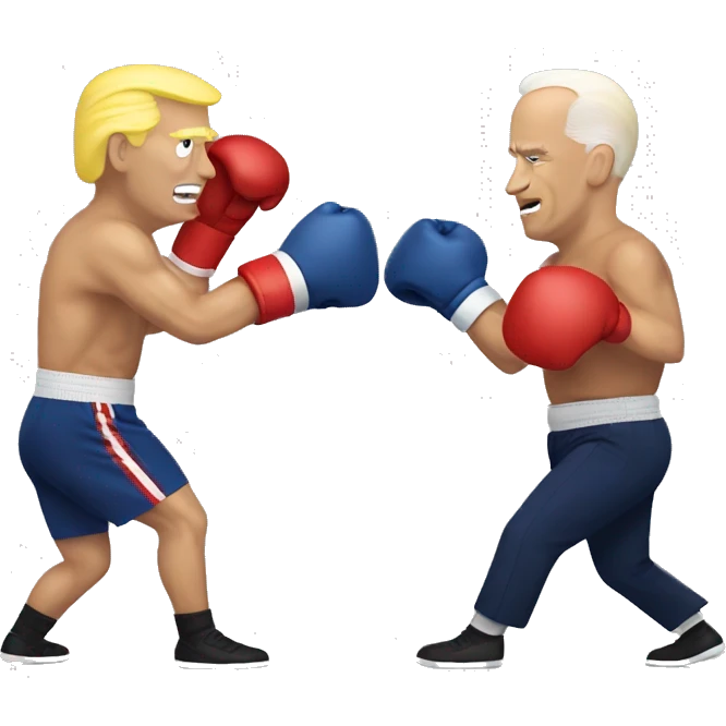 Joe Biden and Donald trump boxing  emoji