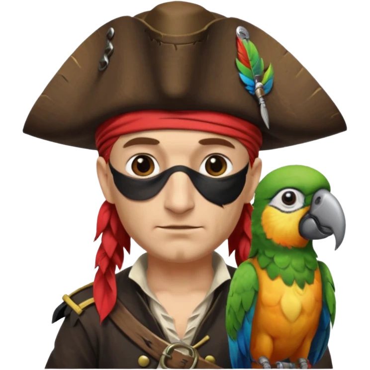 pirate and parrot emoji
