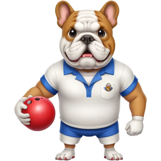 Bulldog bowling  emoji
