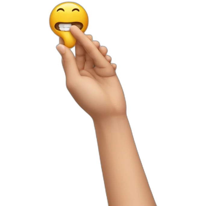 snezzing in hand emoji