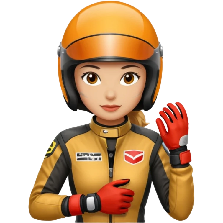female motorcycle racer emoji