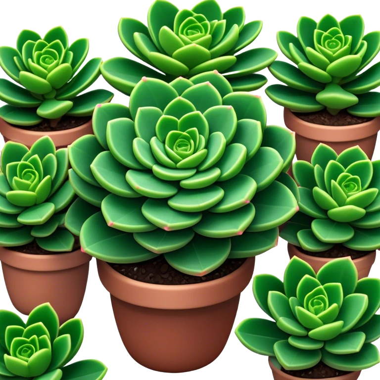 Cinematic Realistic Crassula Emoji, Compact and vibrant, with small, fleshy leaves arranged in thick, rounded clusters. The deep green hue of the leaves radiates calm, while their structured growth speaks of endurance. Soft glowing outline, capturing the essence of perseverance and tranquility in a crassula plant! emoji