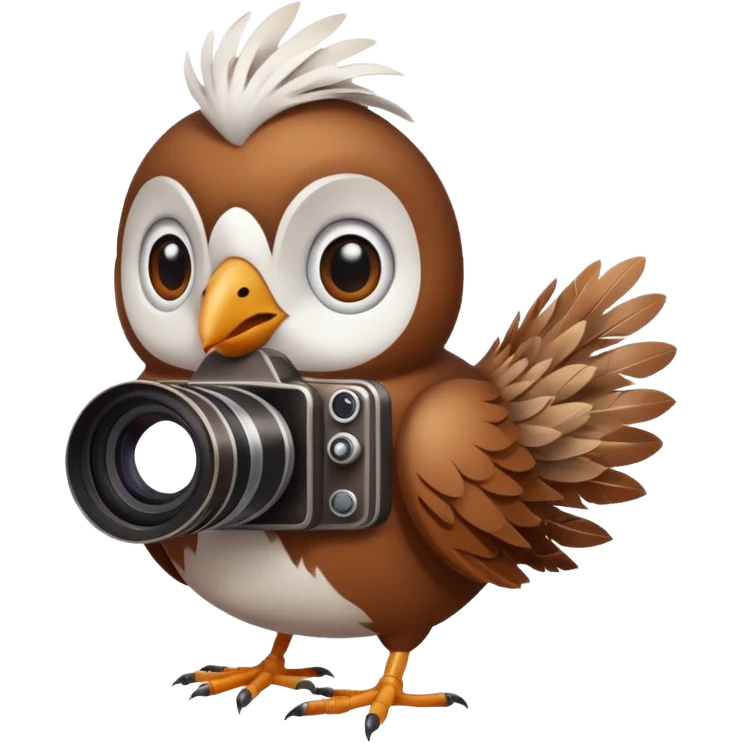 bird with a camera emoji