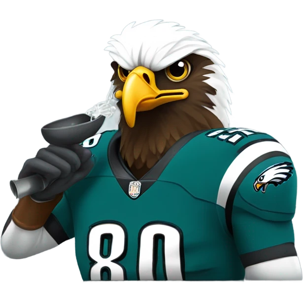 Philadelphia Eagle with a whistle  emoji