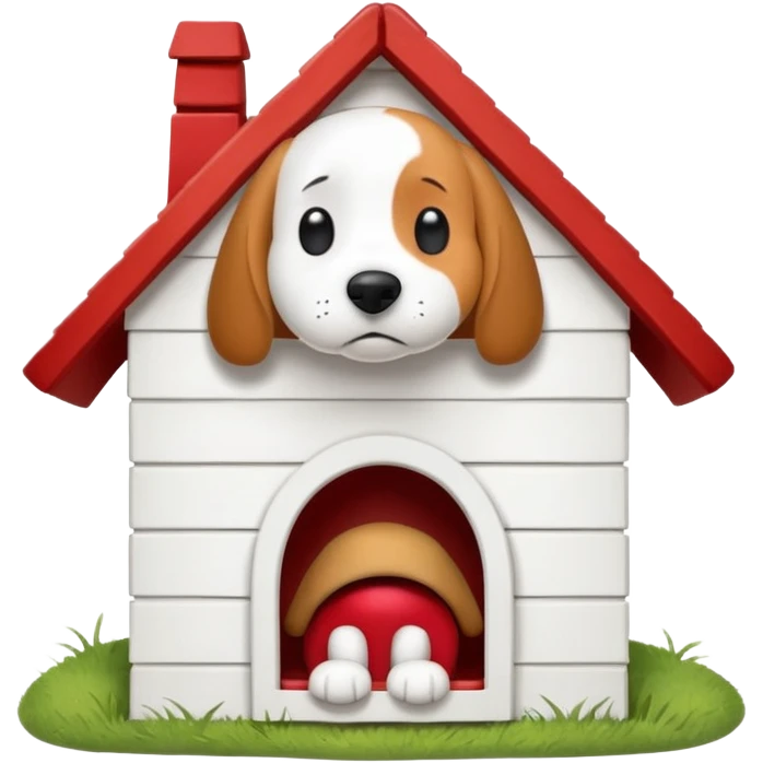 🐶☁️✨ Snoopy daydreaming on his doghouse emoji